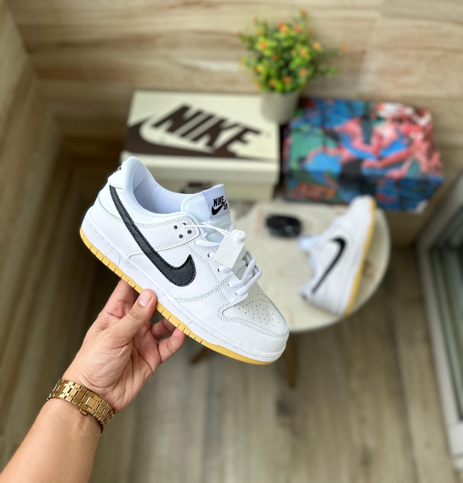 SB Dunk White Gum Shoes On Sale