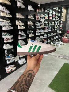Samba Green Sneakers Full Leather On Sales