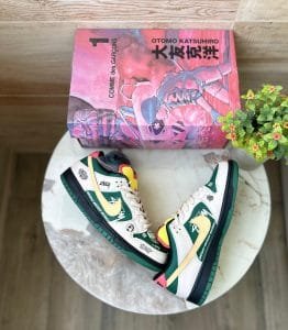 SB Dunk Stussy Green Sneakers For Boys On Sale