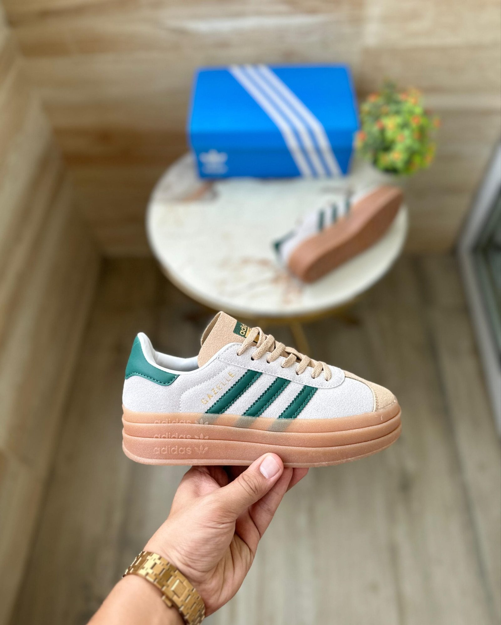 Gazzele Bold Celine White Sneaker For Girls