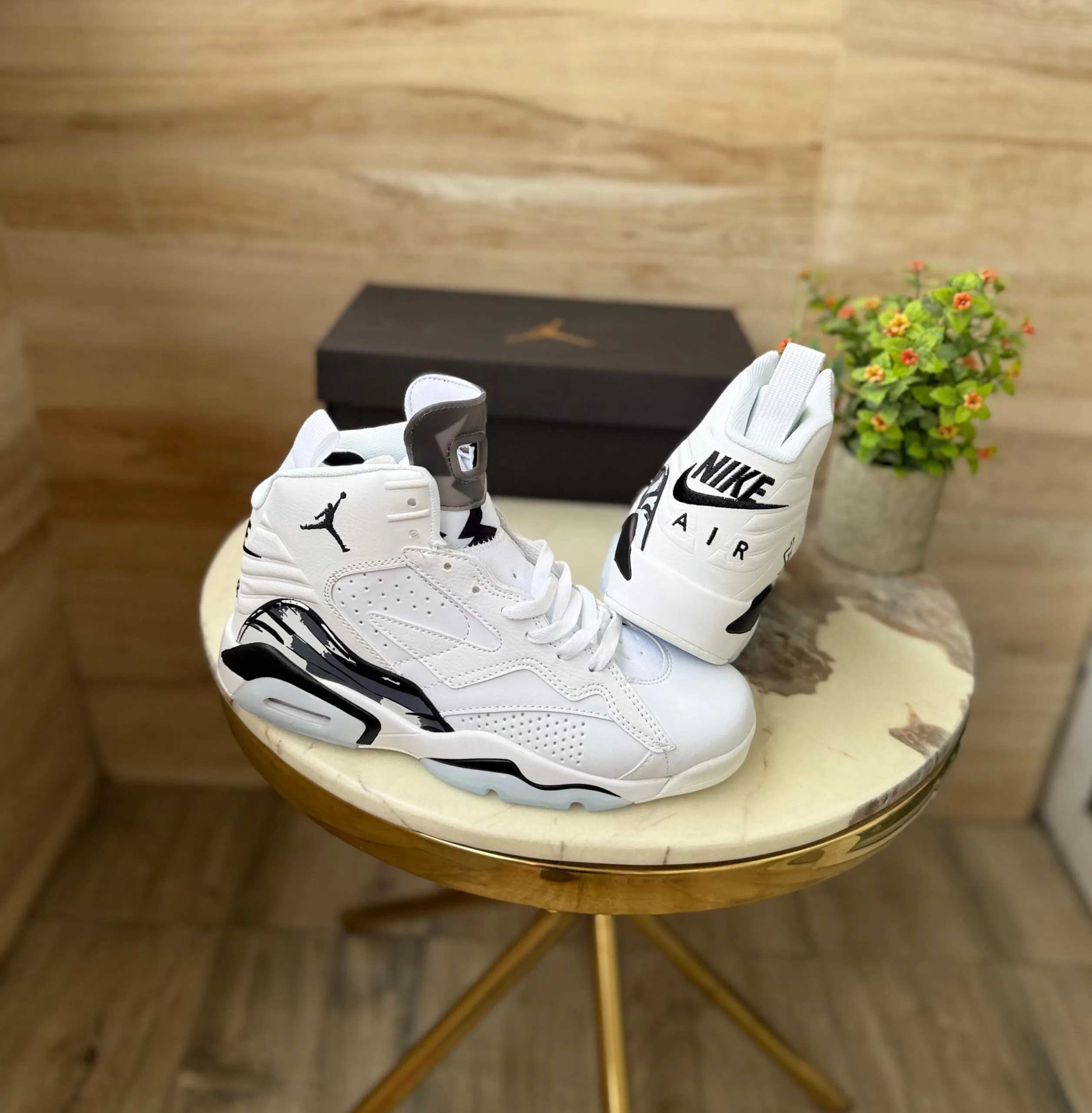 Jumpman Mvp Retro 6 White Black Sneakers