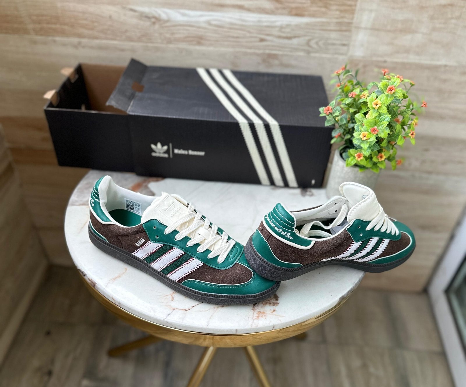 Samba Notitle Green Sneakers For Boys