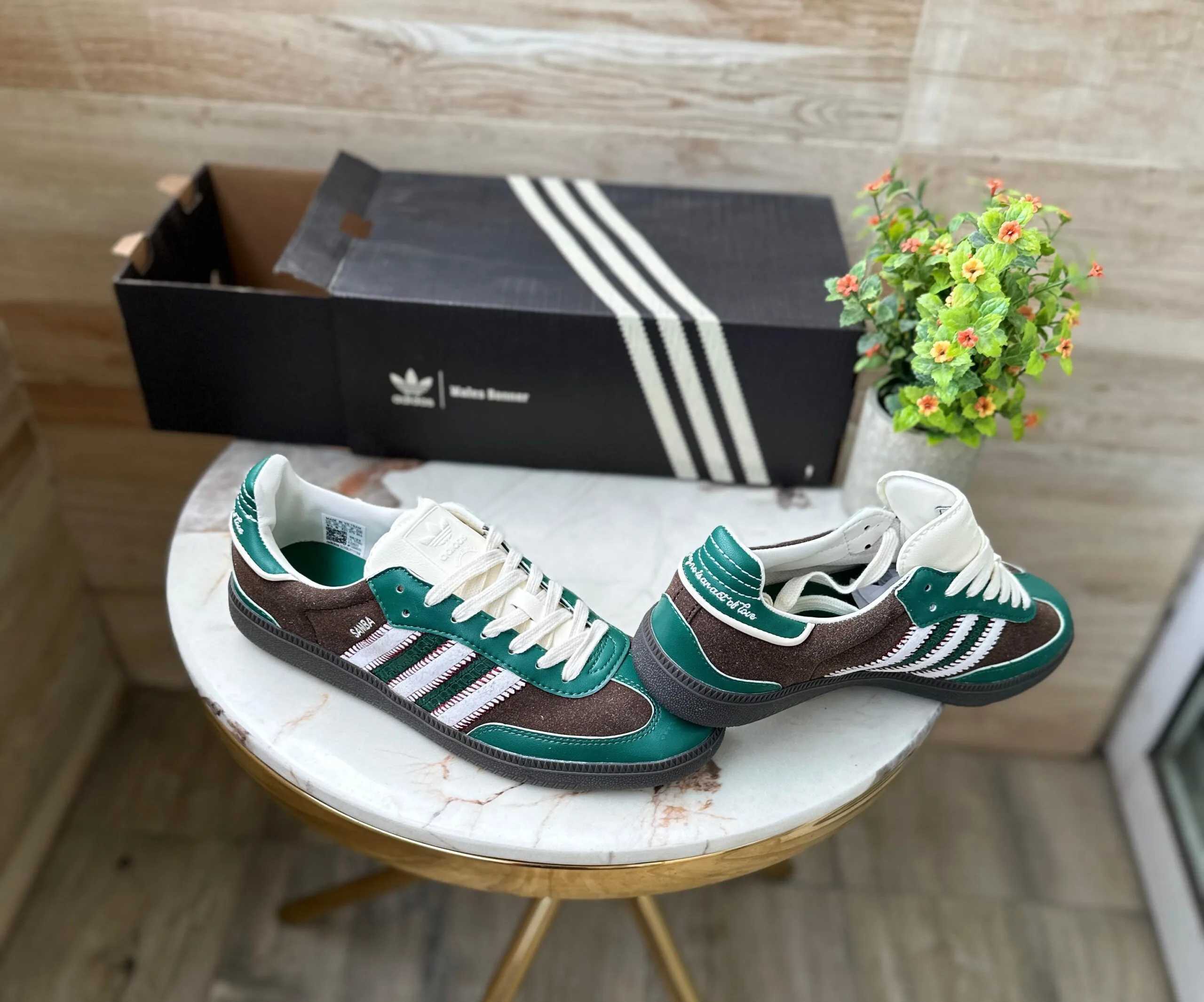 Samba Notitle Green Sneakers For Boys