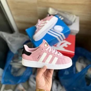 adidas gazelle silver green womens ADIDAS ORIGINALS Pink and cream Superstar II sneakers for women – Pavidas main image 0