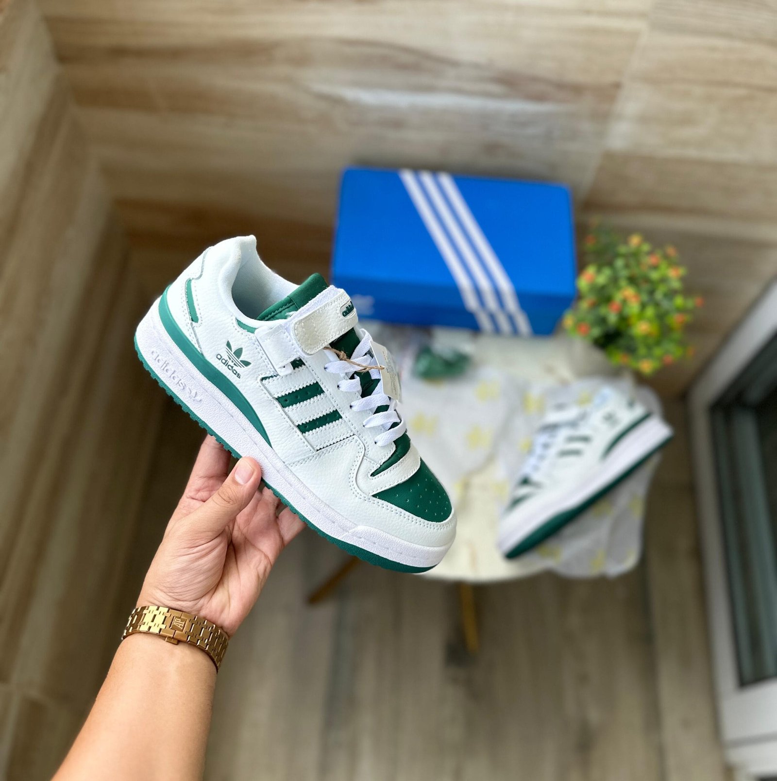 Forum 84 White Green Sneakers On Sale