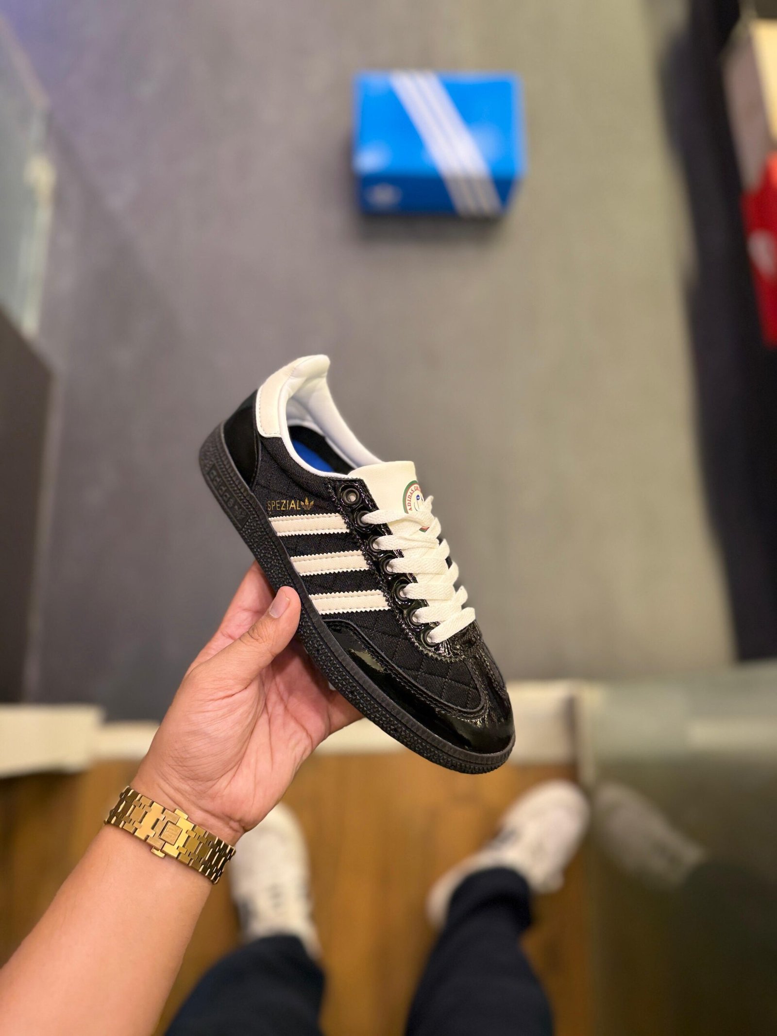 Handball Spezial Patent Black Sneakers (1)