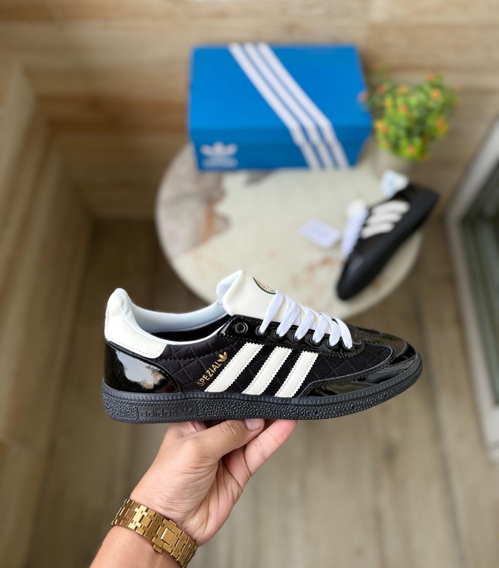 Handball Spezial Patent Black Sneakers (1)