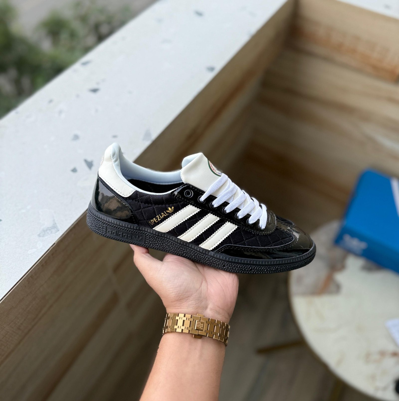 Handball Spezial Patent Black Sneakers (2)