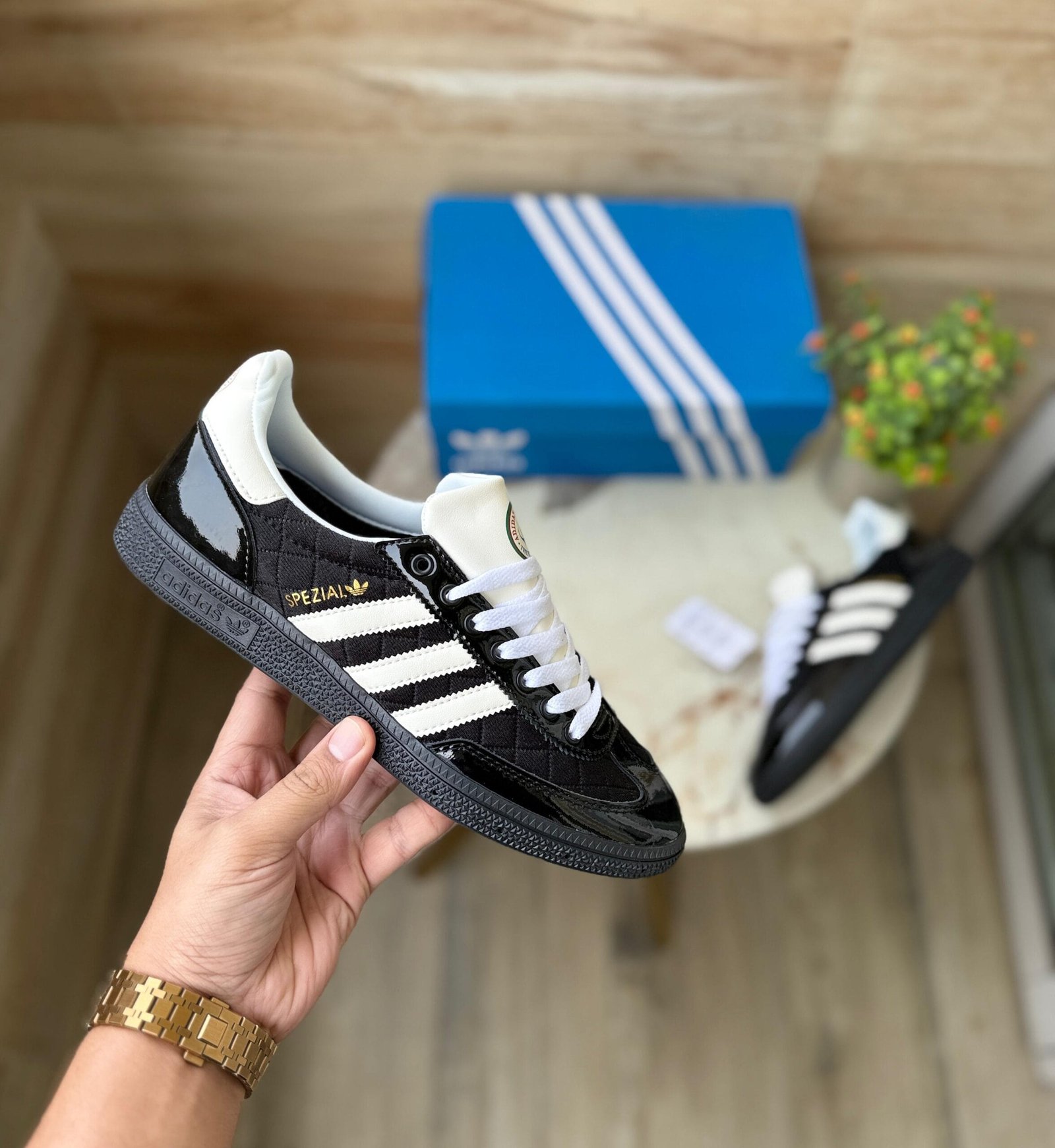 Handball Spezial Patent Black Sneakers (2)