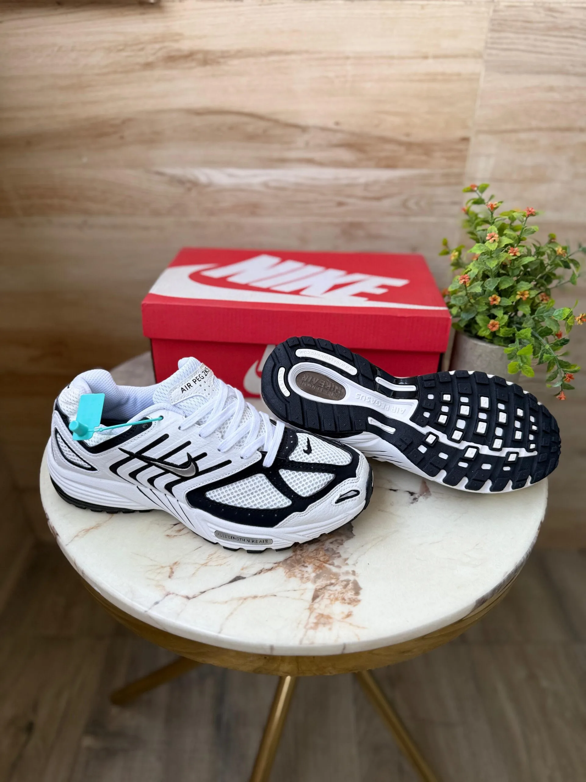 Pegasus 2k5 Metallic Silver White Sneakers