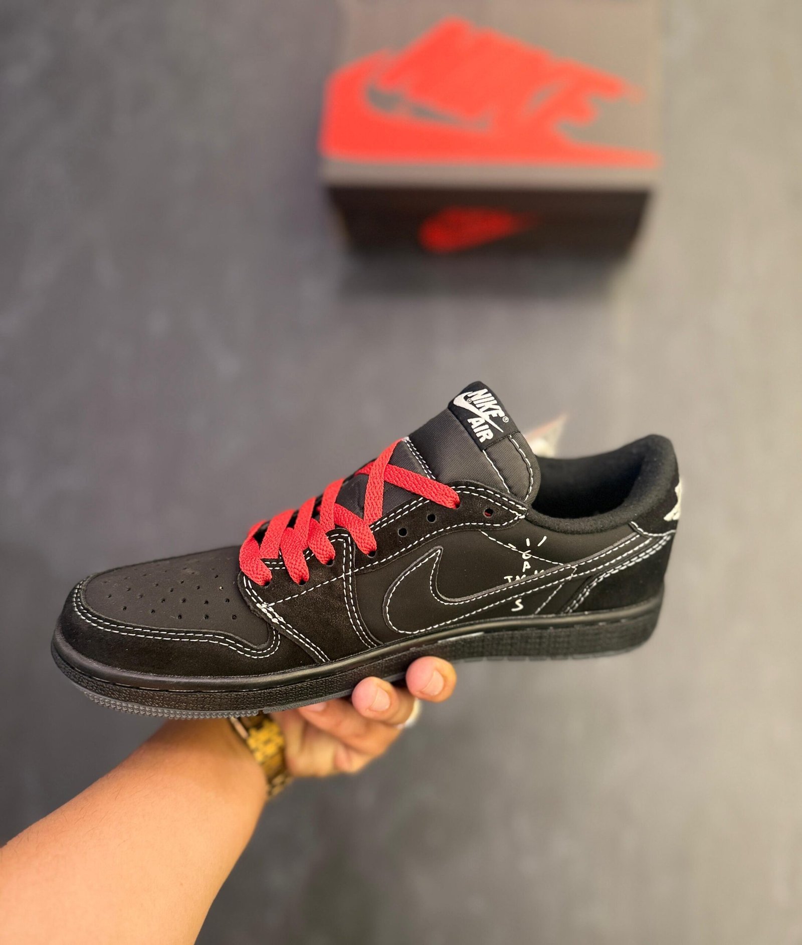 Retro One Low Phantom Sneakers – Premium Suede Leather Shoes (2) Retro One Low Phantom Sneakers – Premium Suede Leather Shoes (2)