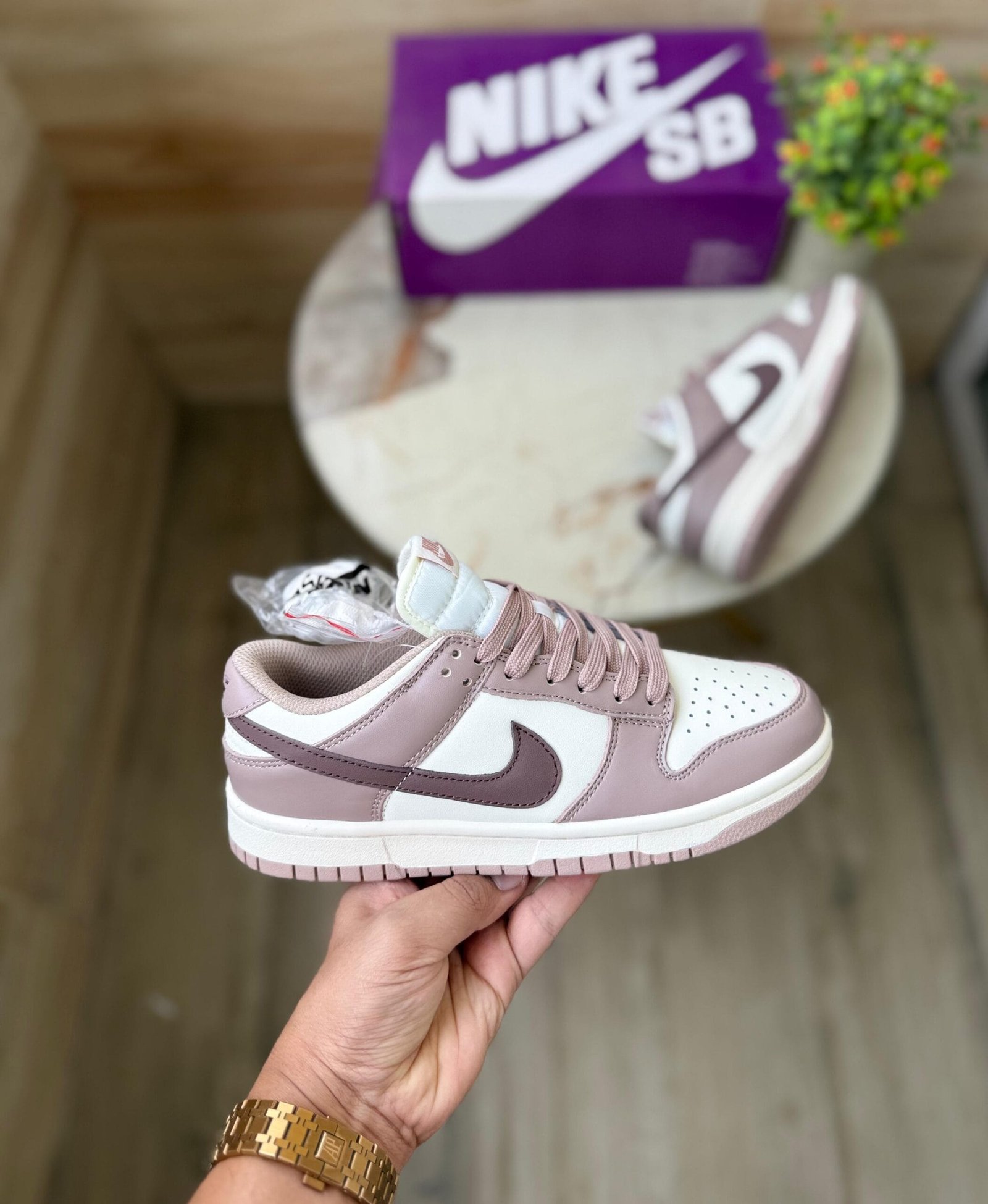 Sb Dunk Diffused Taupe Sneakers In Stock