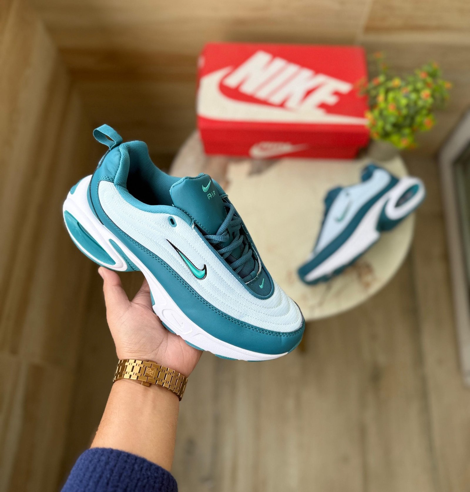 Portal Trainers White Light Blue Sneakers