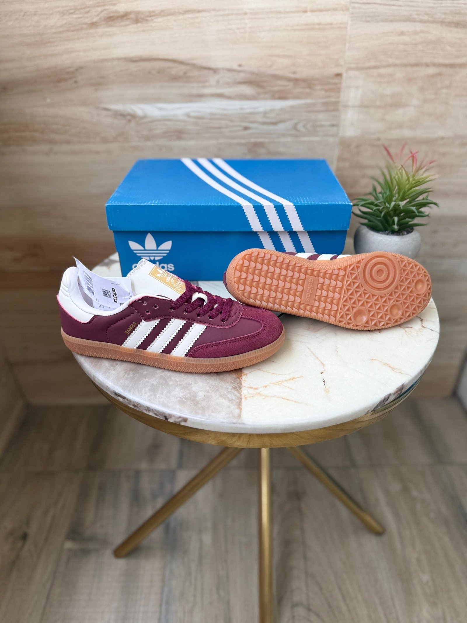 Samba Maroon Unisex Sports Shoes on Sale (1)