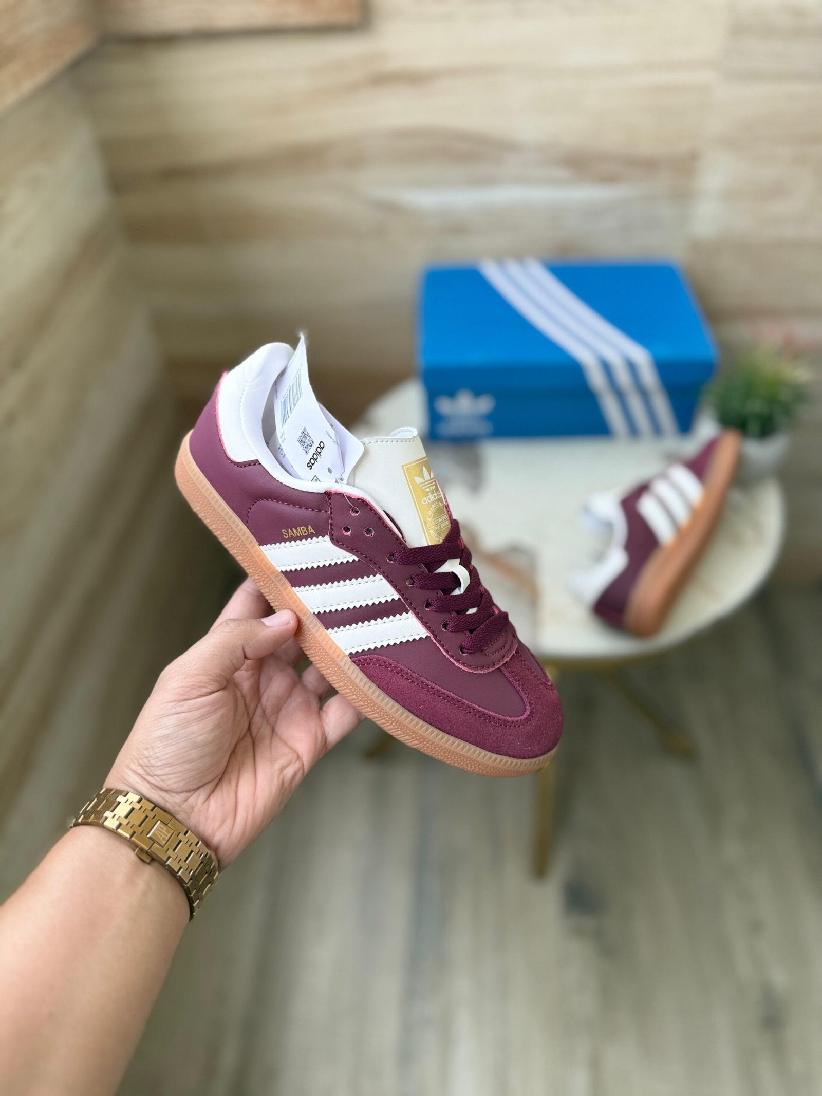 Samba Maroon Unisex Sports Shoes on Sale (3)