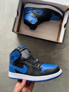 Shiny Blue Retro Sneakers For Boys