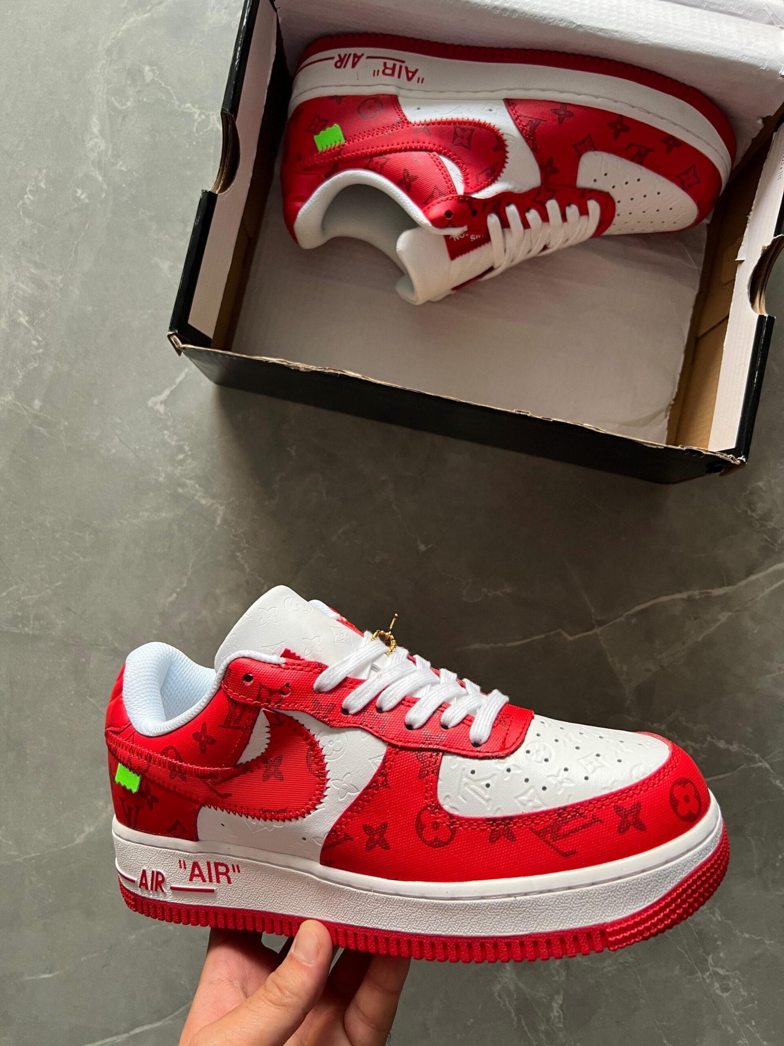 Imported Airforce Red Dual Brand Sneakers (1)