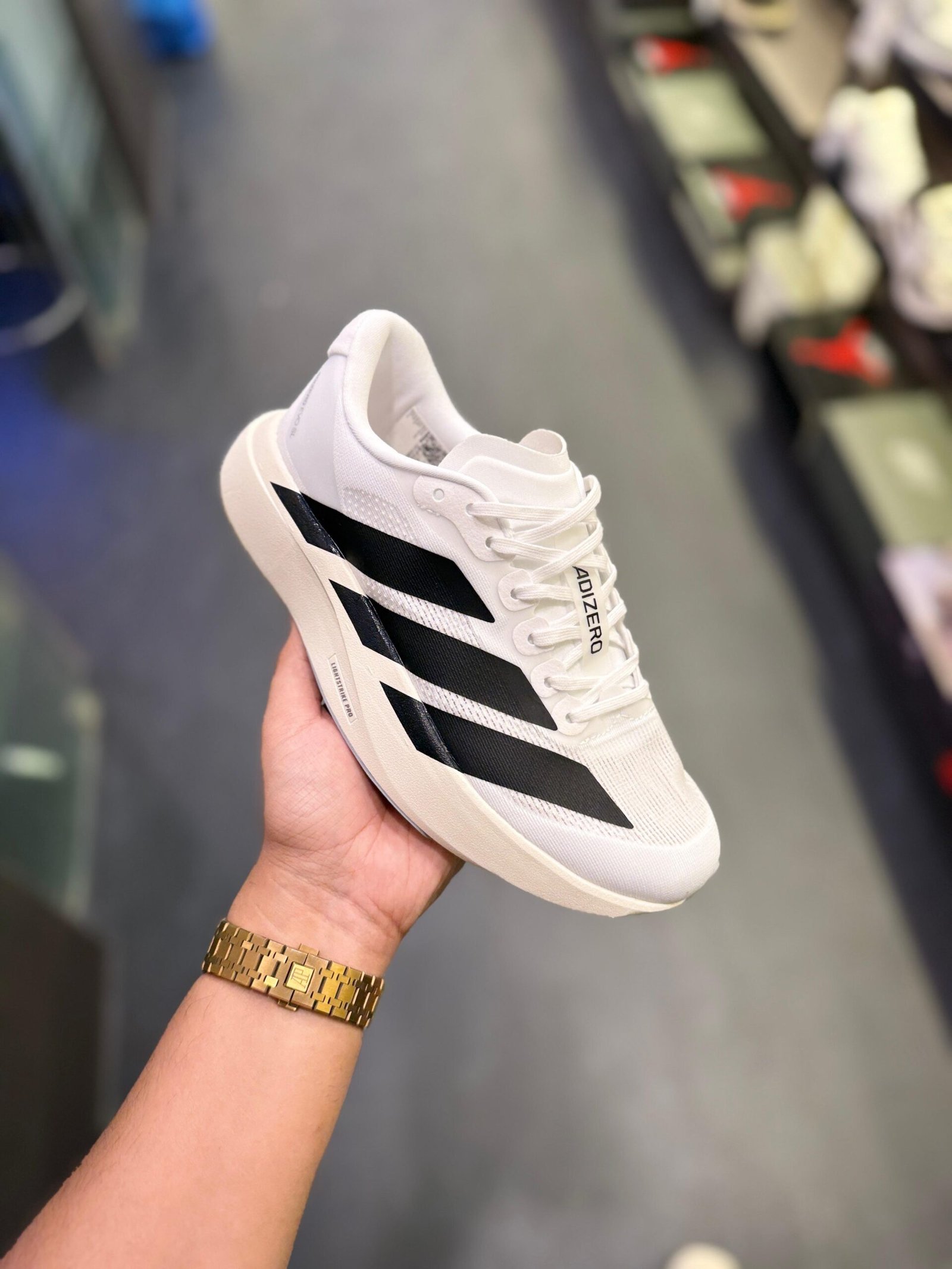 Adizero Evo Sl White Black Sneakers (1)