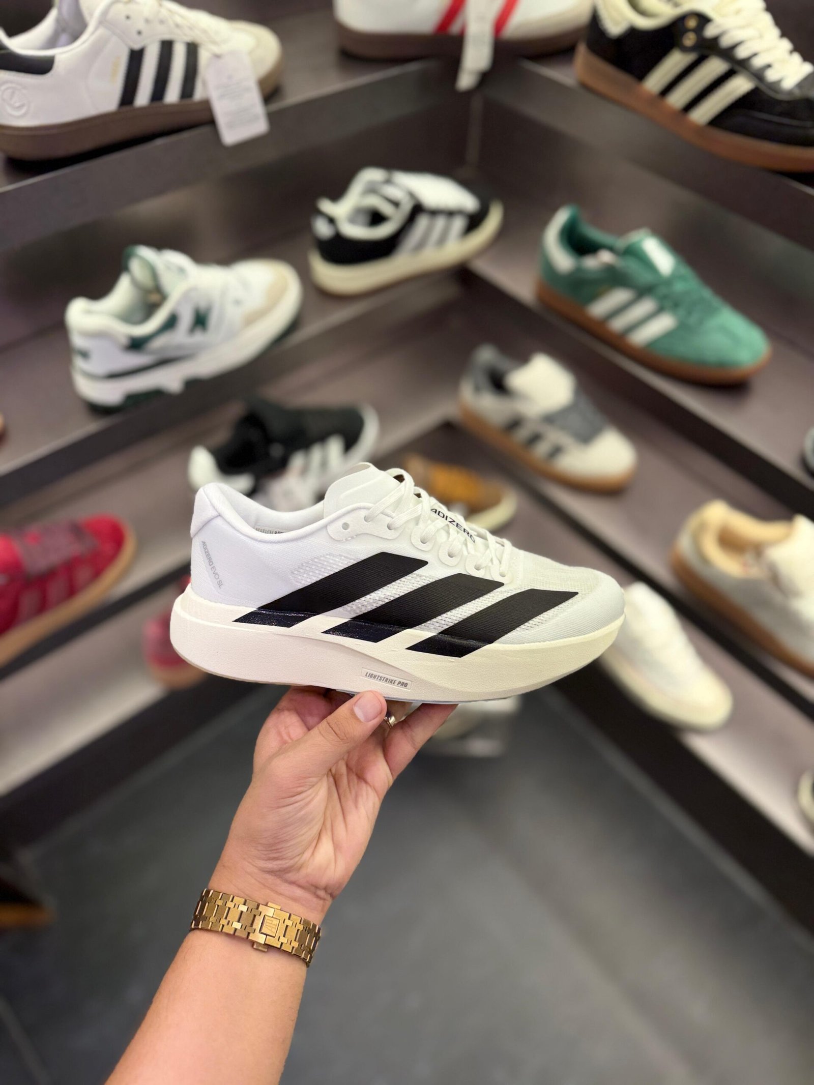Adizero Evo Sl White Black Sneakers (2)