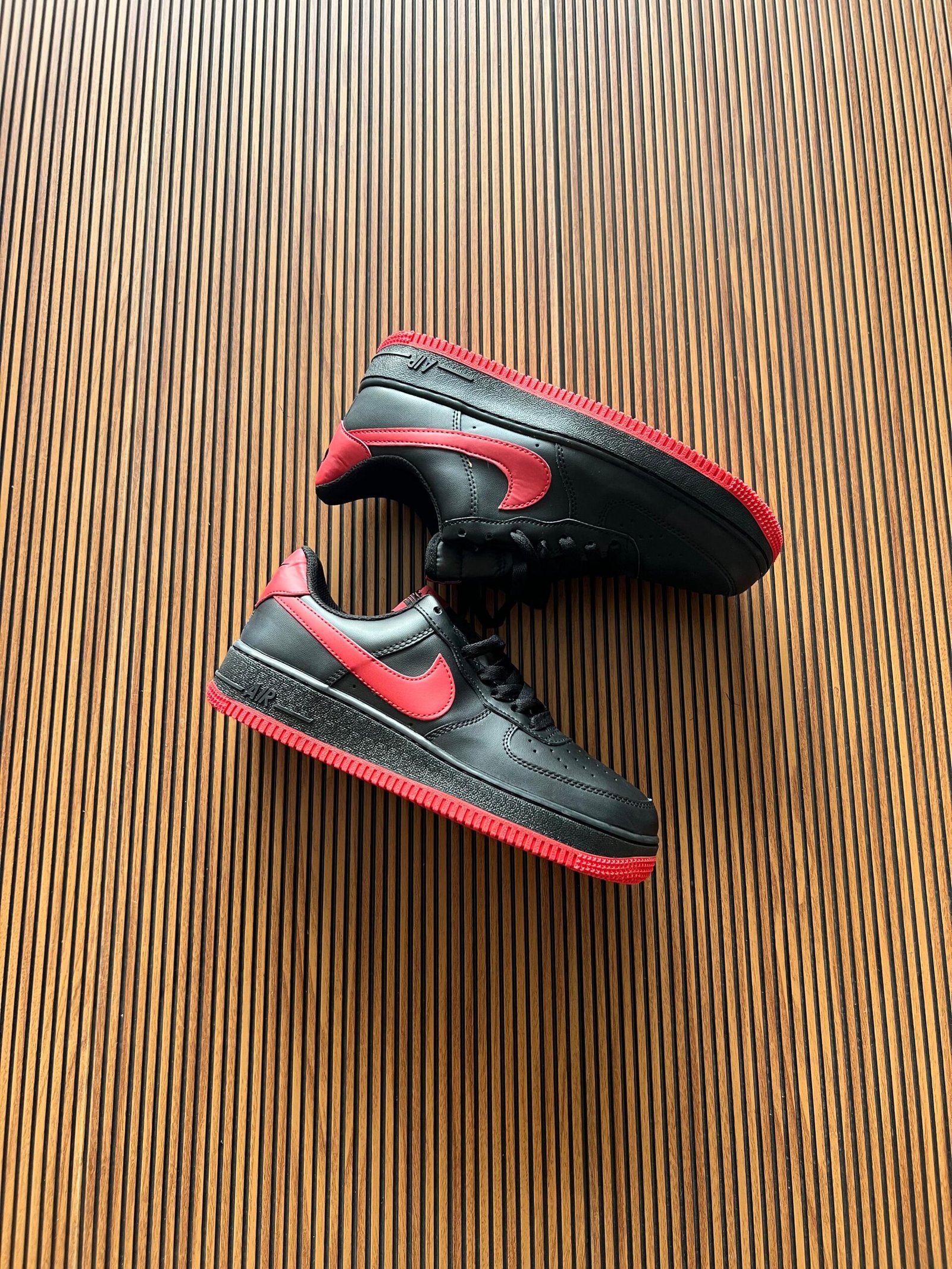 Airforce One Black Red Sneakers On Sale (1)