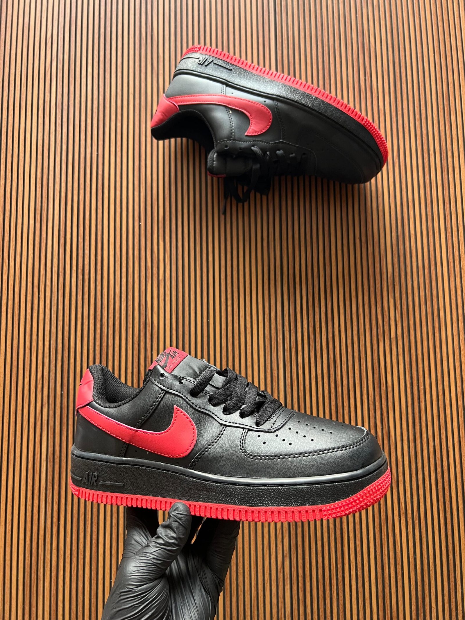 Airforce One Black Red Sneakers On Sale (2)