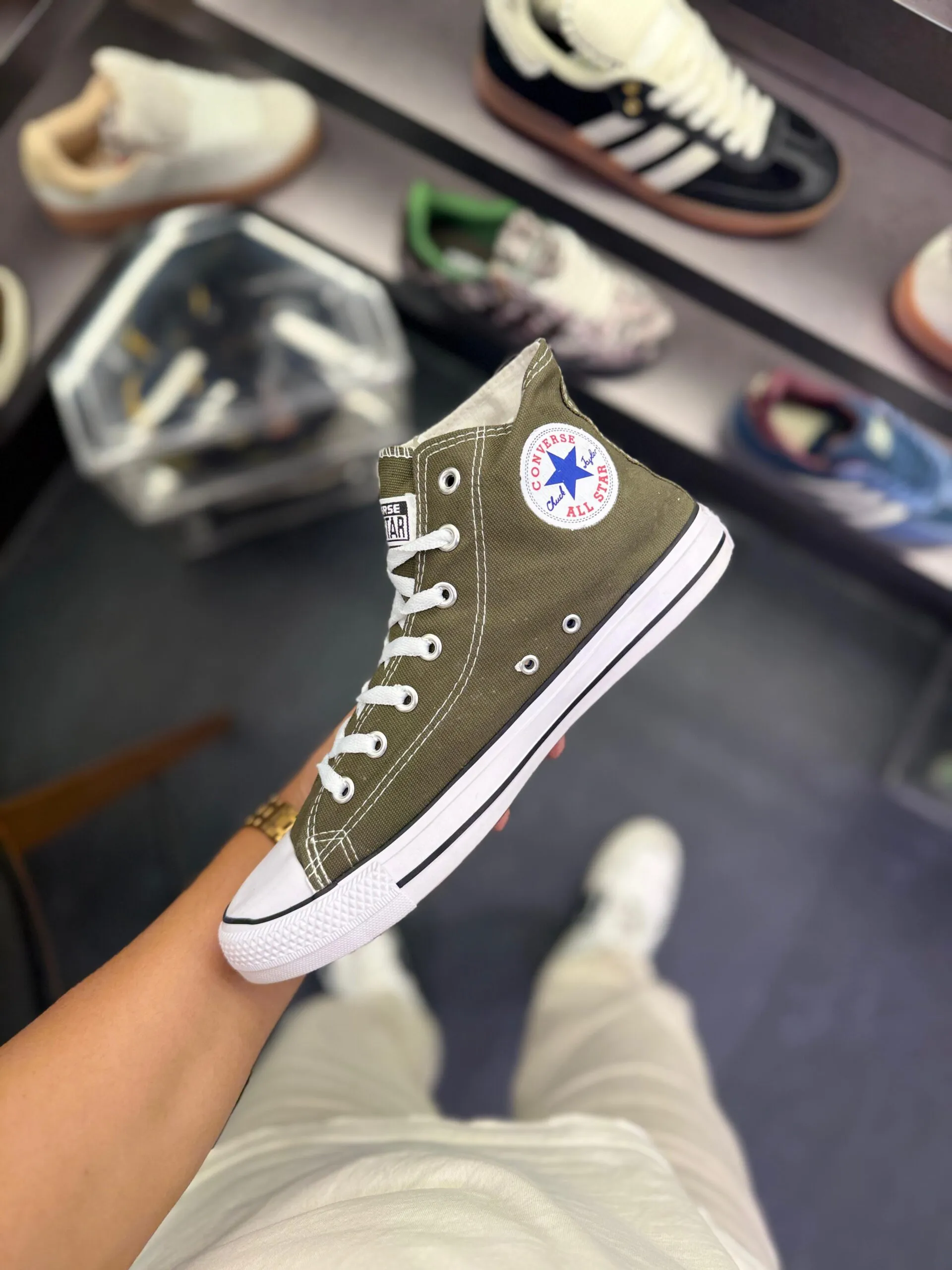 All-Star Army Green High Ankle Sneakers (3)