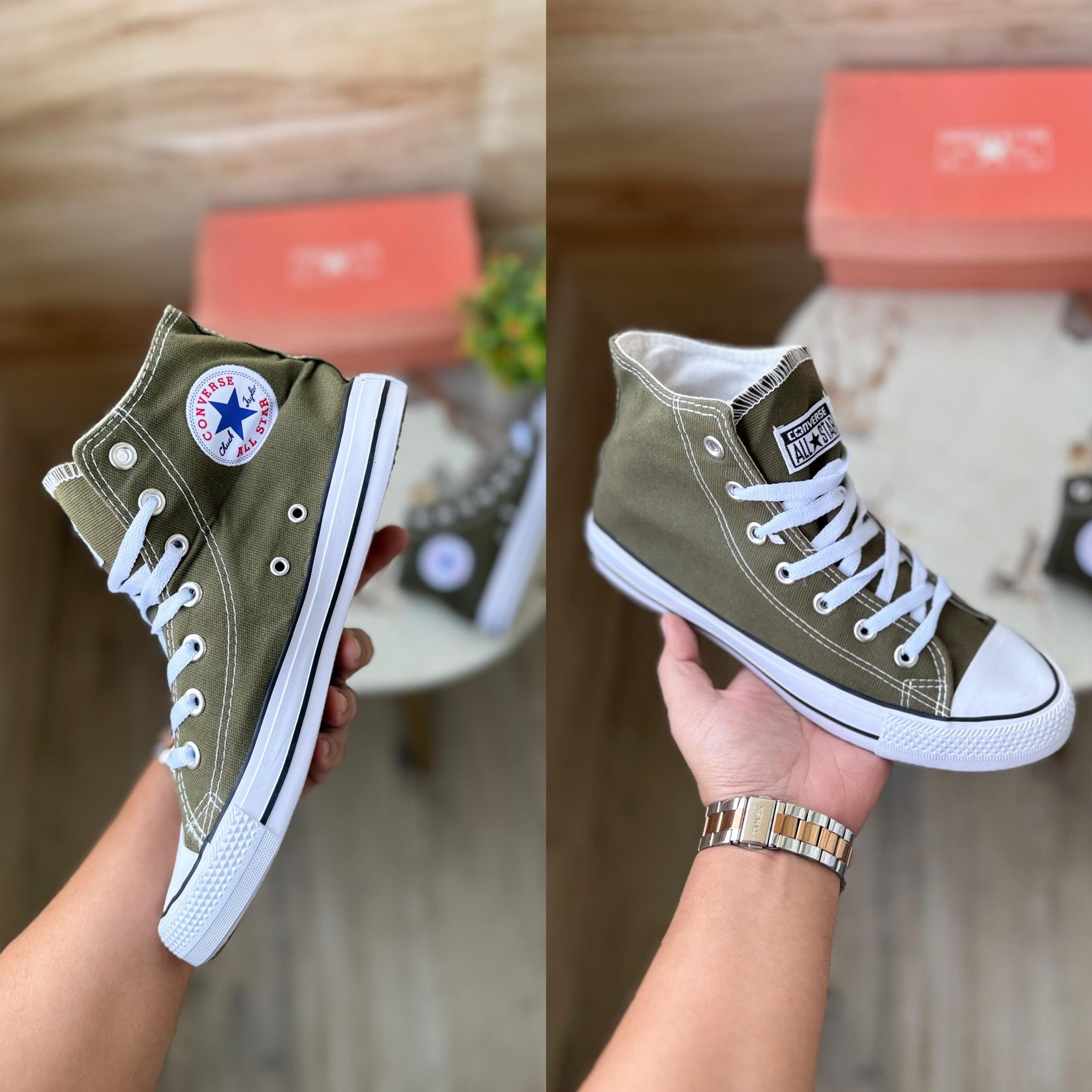 All-Star Army Green High Ankle Sneakers (4)