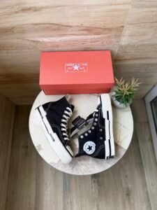 Chuck Mid Plus Black White Sneakers In Stock (4)