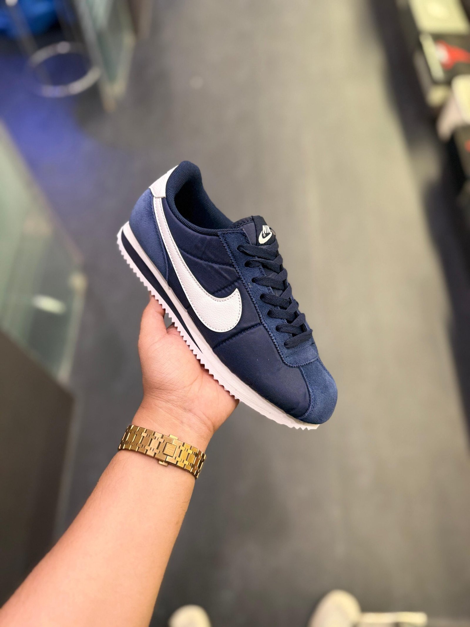 Cortez Nylon Navy Sneakers On Sale (3)