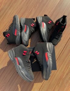 Retro 12 Black Premium Sneakers For Boys (2)
