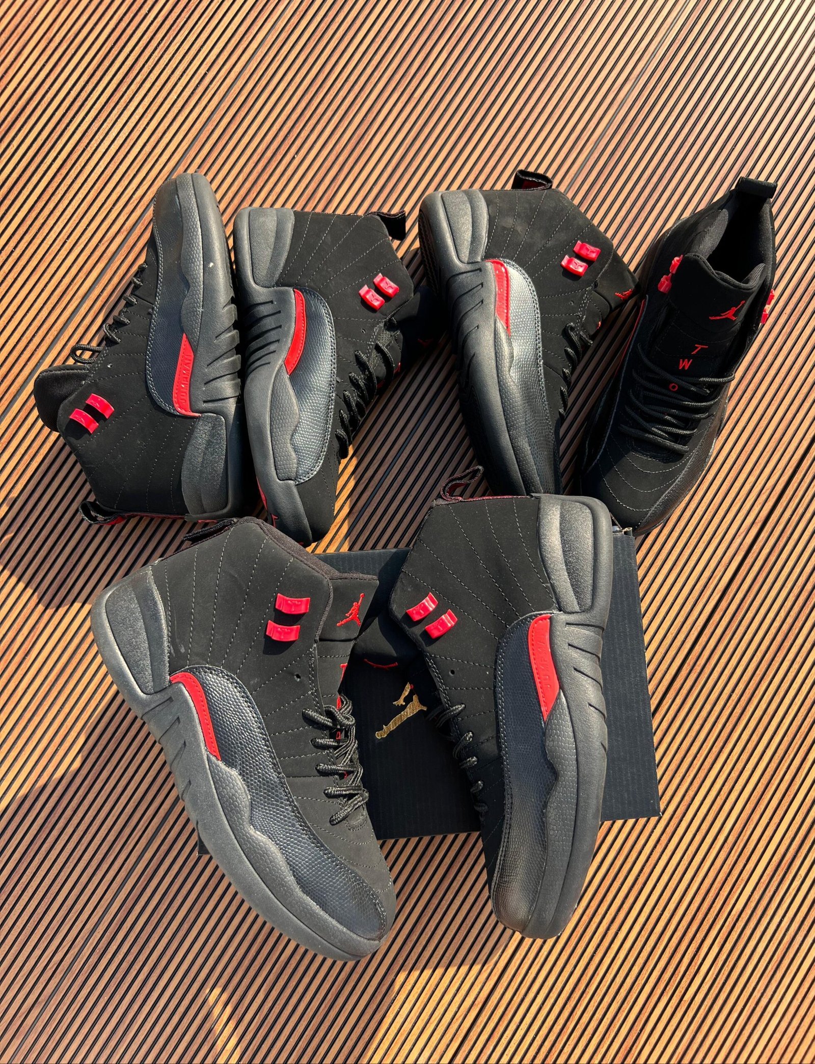 Retro 12 Black Premium Sneakers For Boys (2)