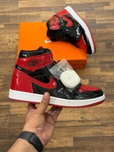 Limited Edition Bred Patent Leather Sneakers