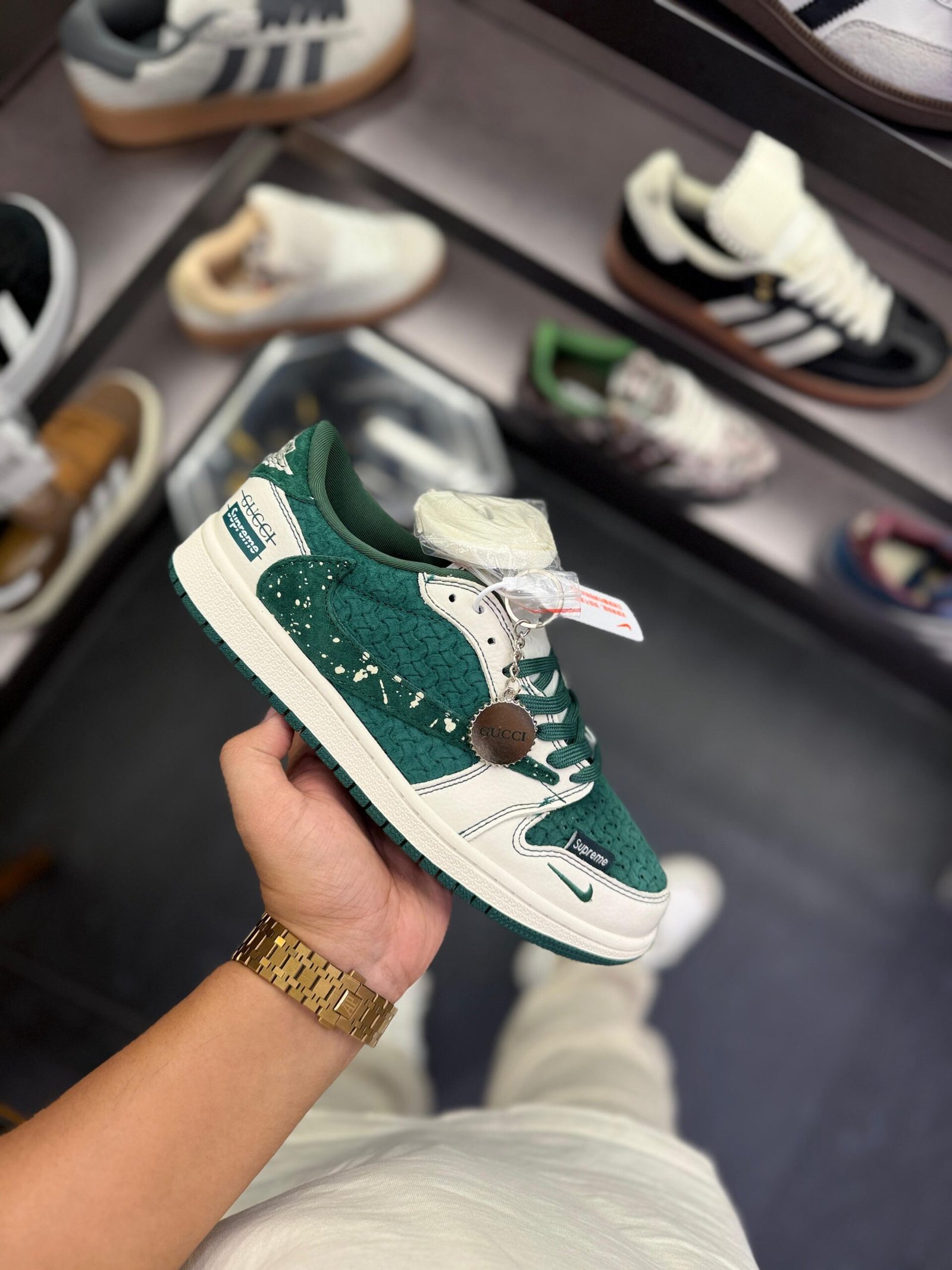 Retro 1 Reverse Green Sneakers On Sale (4)