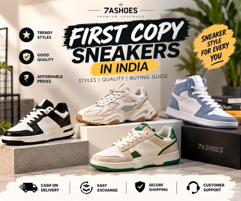 First copy sneakers in India featuring trendy styles and affordable footwear from 7ashoes