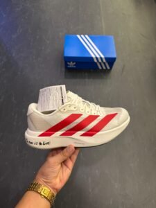Adizero Evo Sl White Red Sneakers For Boys (3)