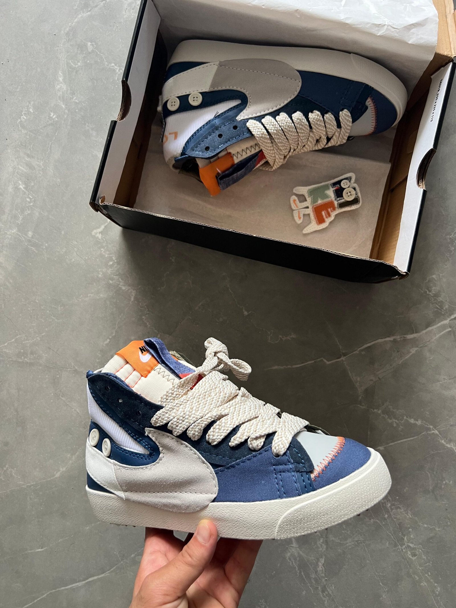 Blazer Blue Mid Jumbo Sneakers For Boys (1)