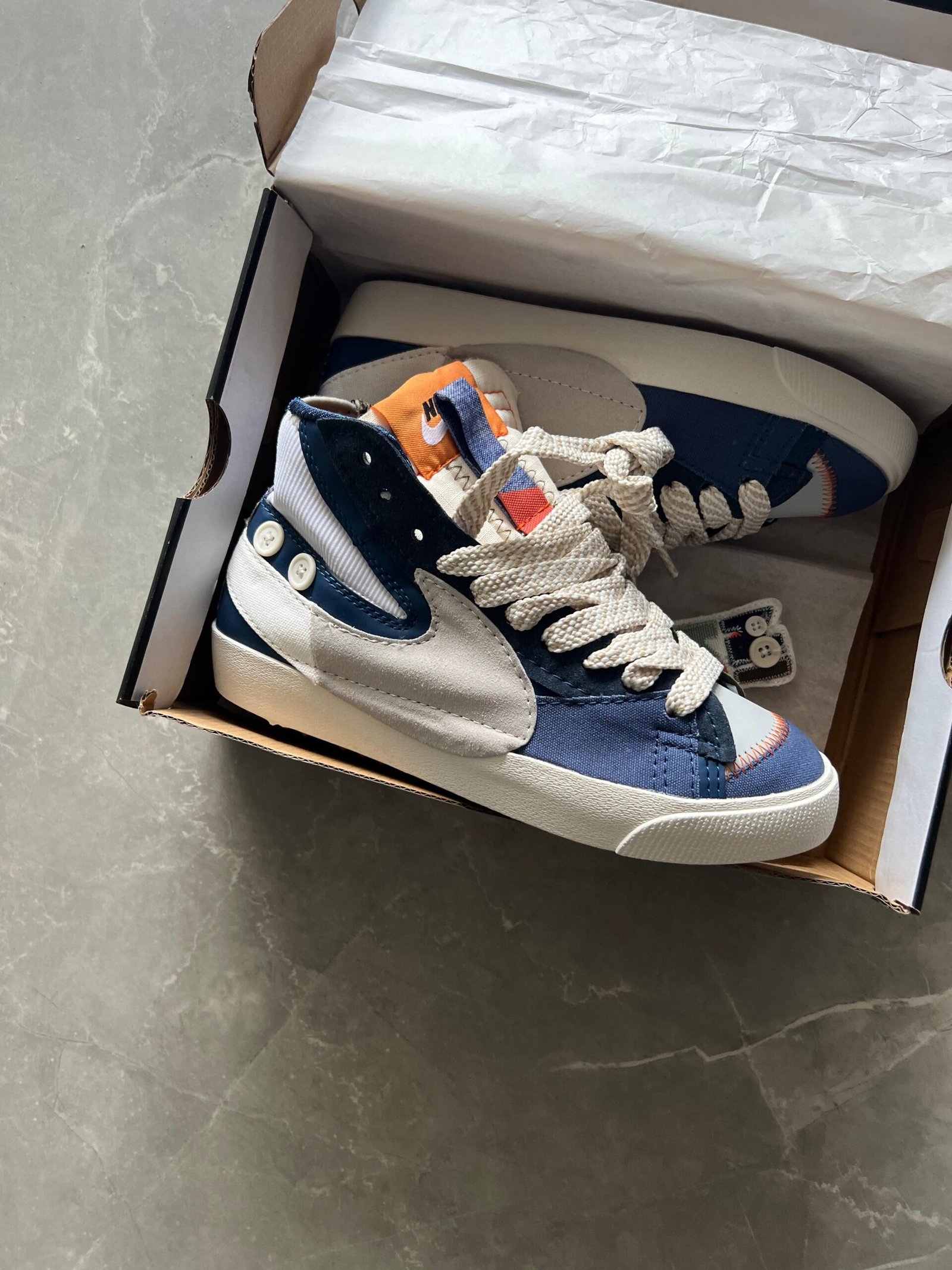Blazer Blue Mid Jumbo Sneakers For Boys (2)