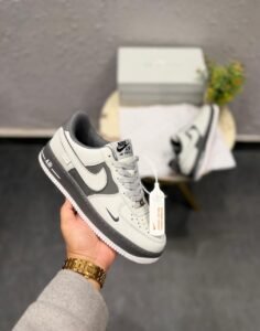 Grey Metallic Low Top Sneakers – Premium Street Style Shoes