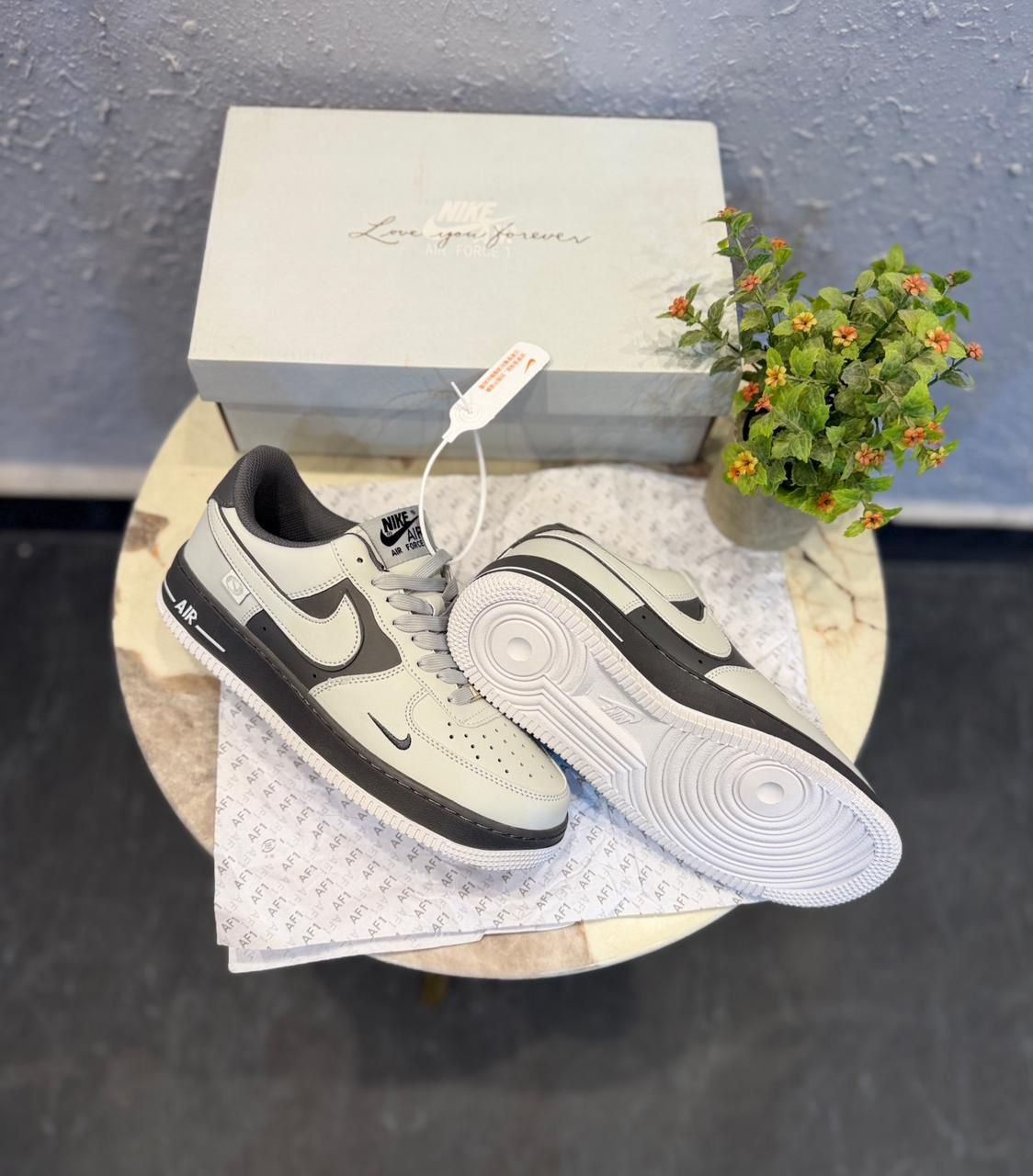 Grey Metallic Low Top Sneakers – Premium Street Style Shoes