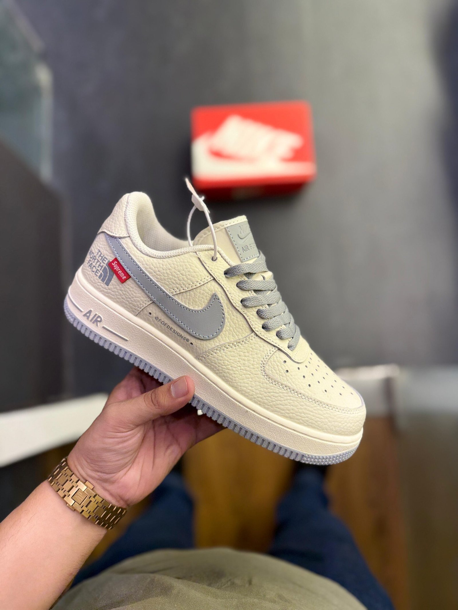 North Face X Supreme Off White Sneakers In Stock (4)