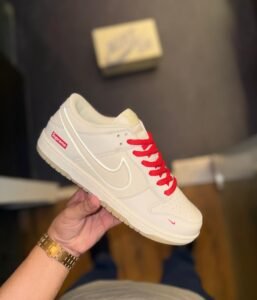 White Red Radium Low-Top Skate Sneakers (1)