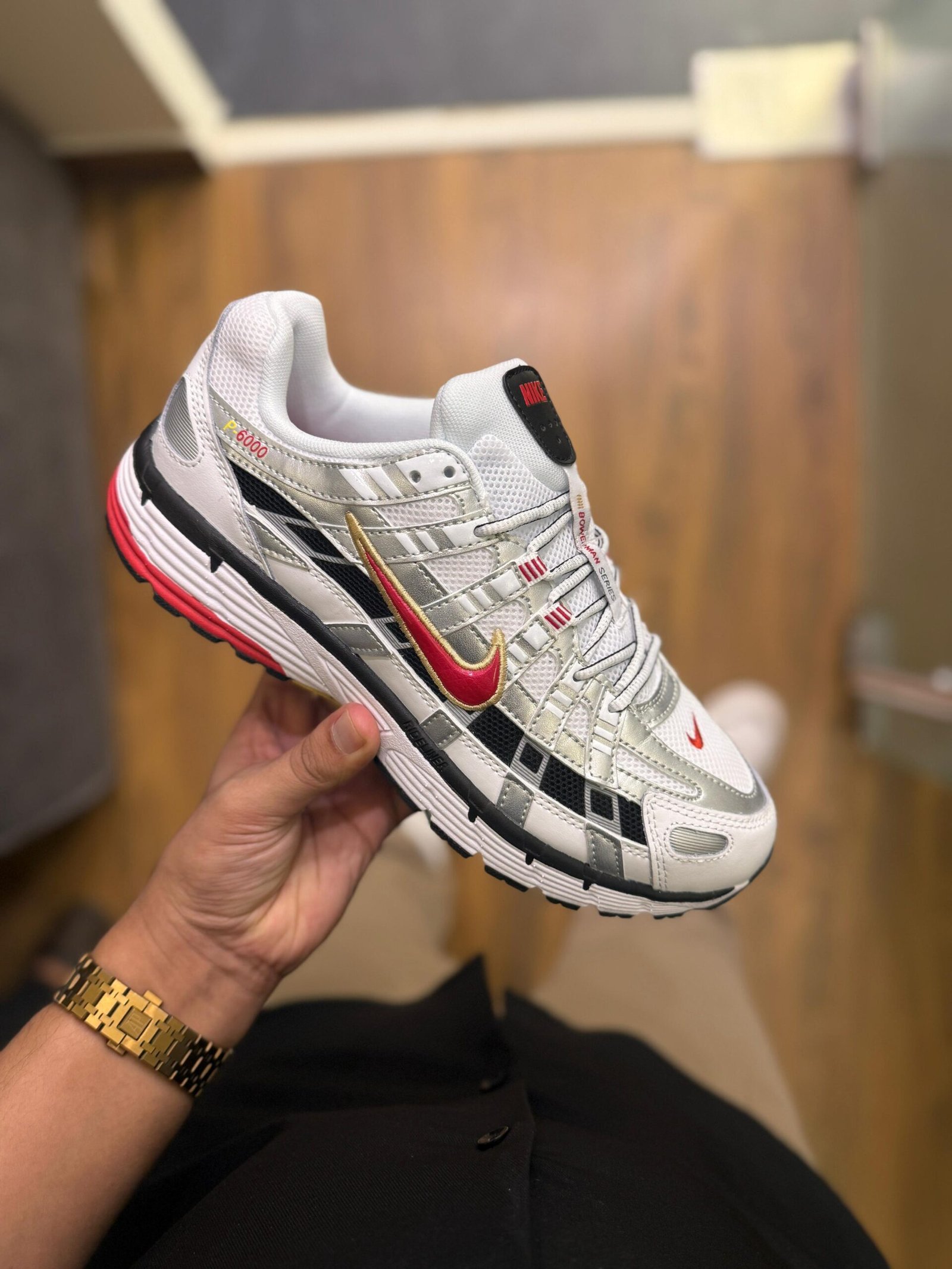 P-6000 Trainer Metallic Red Sneakers for Boys – Premium Style (2)