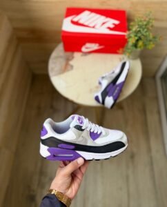 Airmax 90 White Purple – Premium Lifestyle Sneakers for Girls (3)