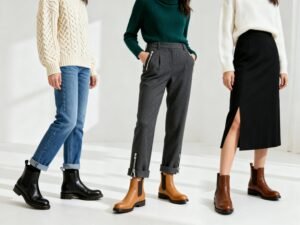 Chelsea boots with winter outfits