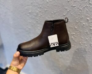 Chunky Zippy Boots – Black Brown Design, 2 Color Options