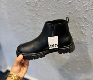 Chunky Zippy Boots – Black Brown Design, 2 Color Options