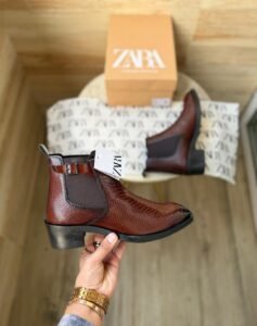 Croco Chelsea Boots – Textured Leather Finish Available in 2 Colors (2)