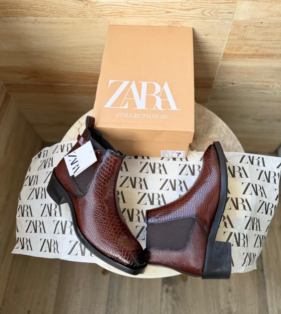 Croco Chelsea Boots – Textured Leather Finish Available in 2 Colors (6)