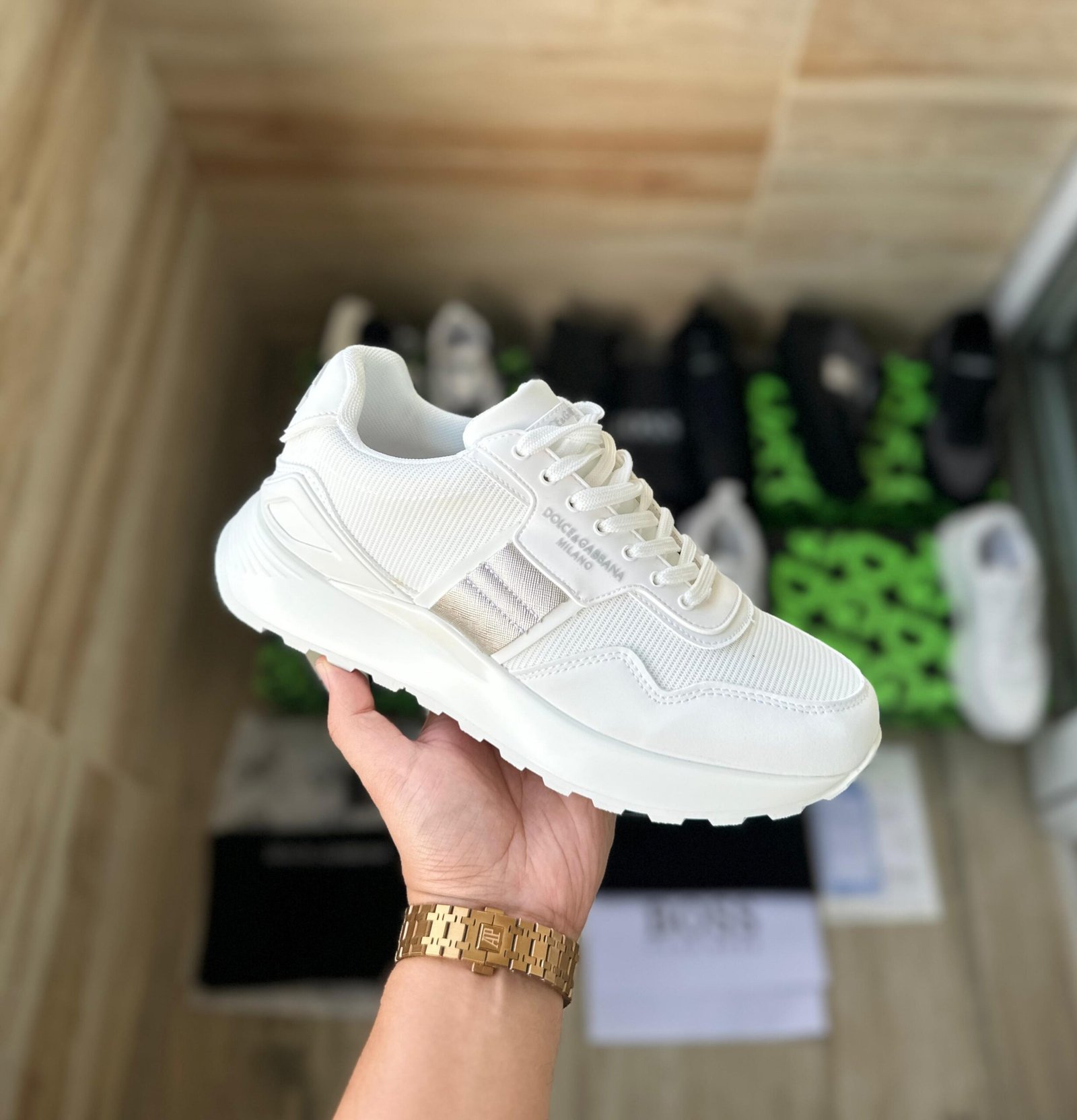 Korean-Inspired White Premium Sneakers – Boys' Modern Style Shoes