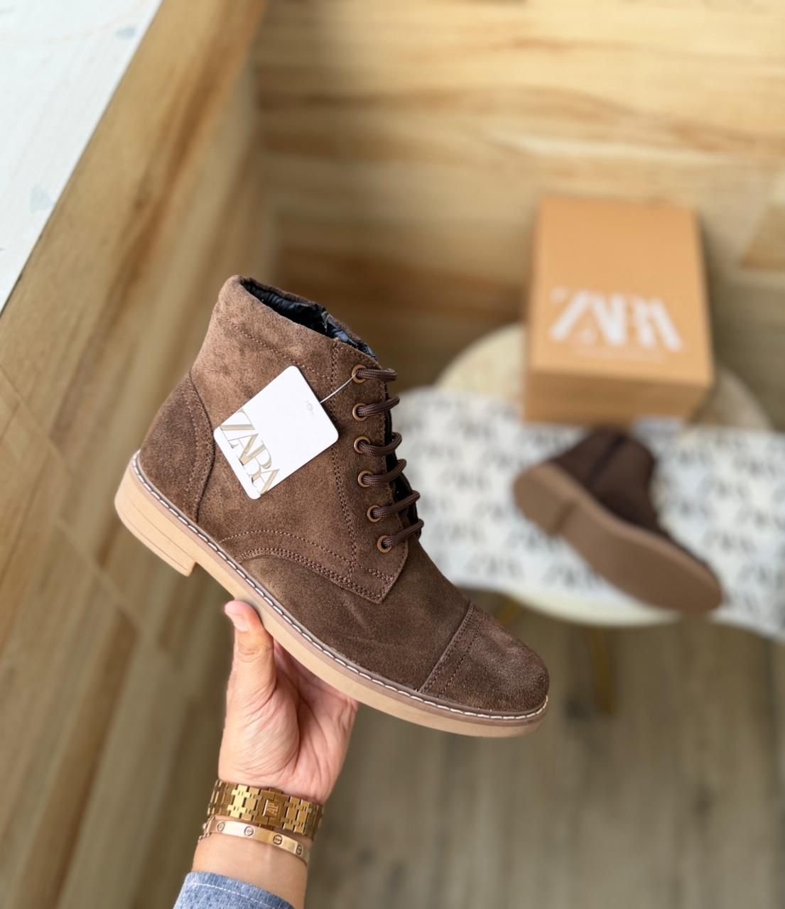 Premium Mid Ankle Zip Suede Leather Boots – 5 Colors (11)